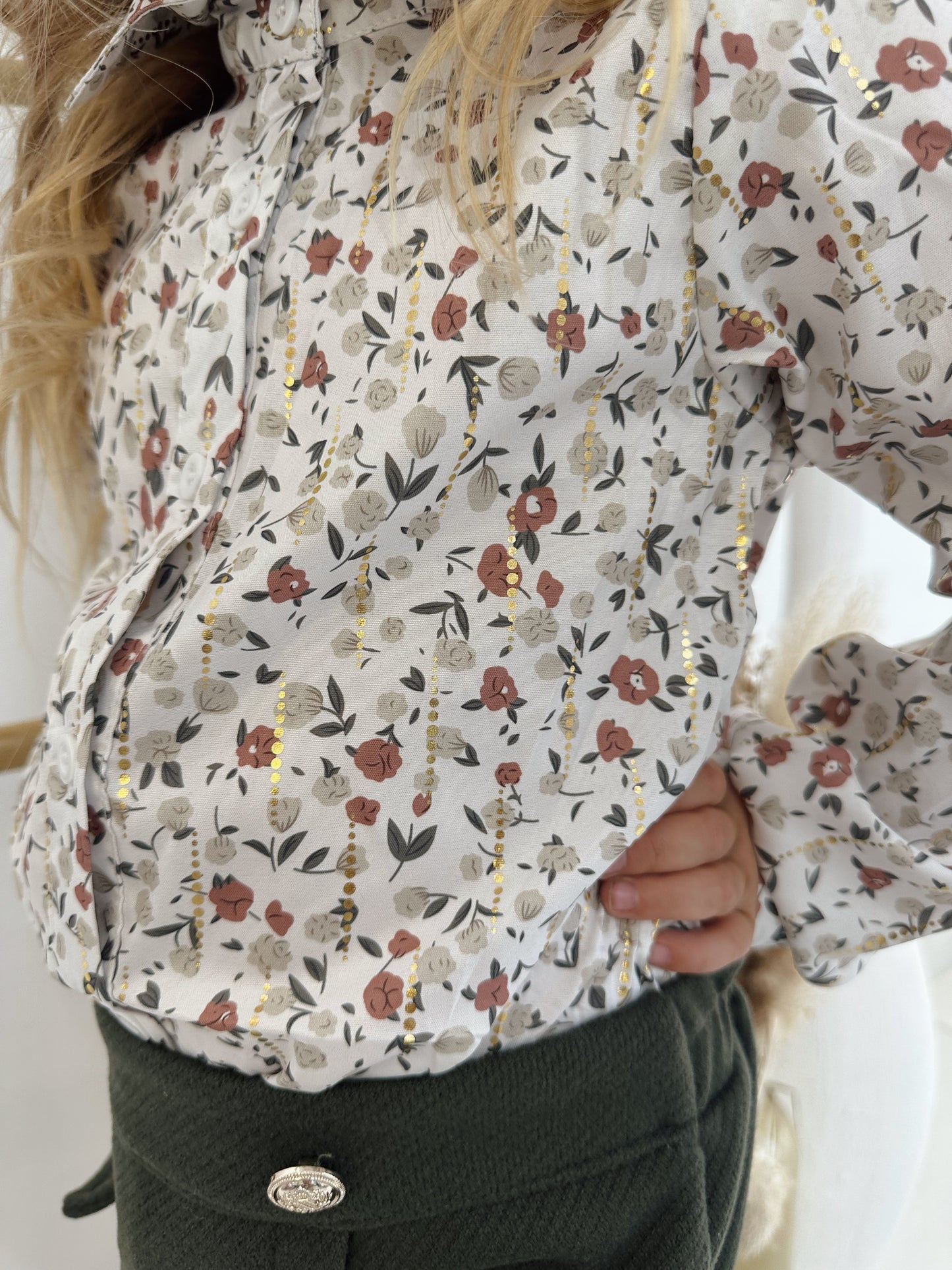 CHEMISE BLANCHE FLEURIE