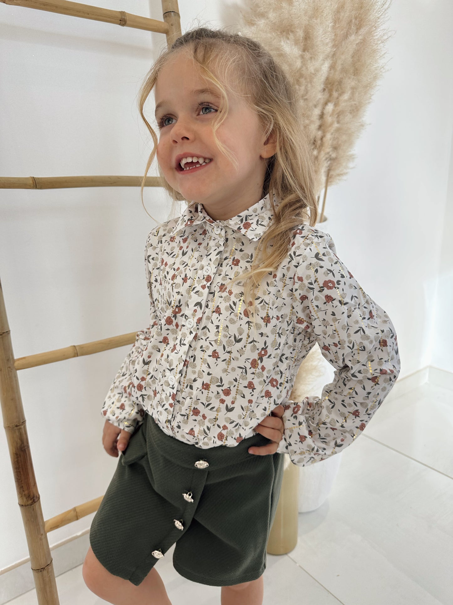 CHEMISE BLANCHE FLEURIE