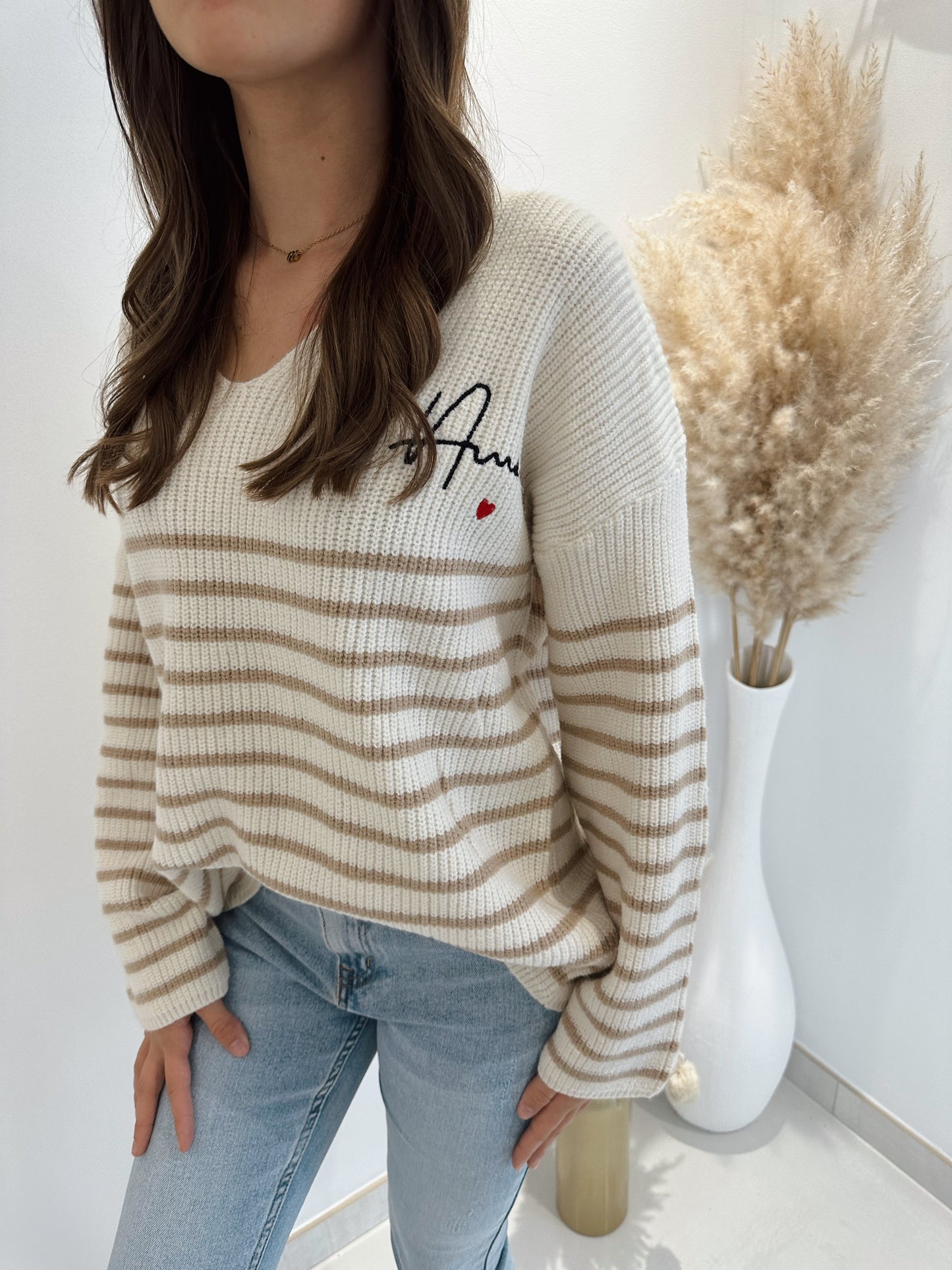 PULL AMOUR BEIGE
